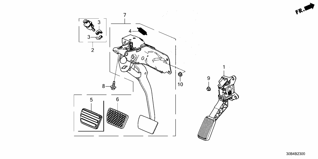 Honda 46600-30B-A91 PEDAL ASSY-, BRAKE