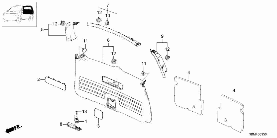 84485-3BM-A01ZA Honda GARNISH, L- *NH900L*