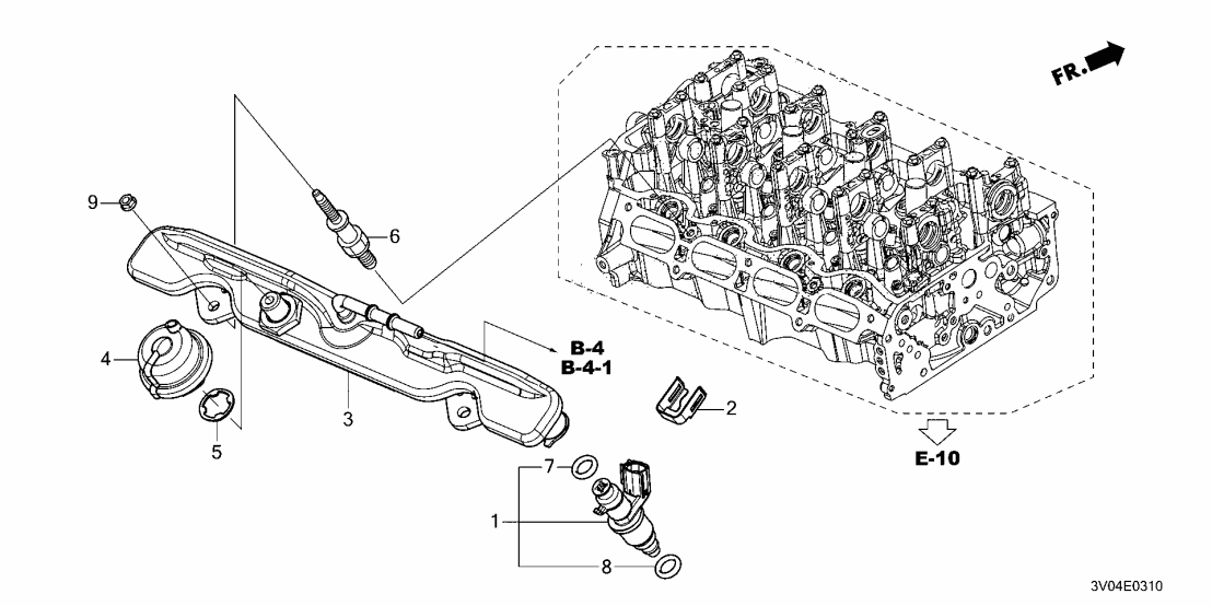 16450-64S-305 Honda INJECTOR ASSY-, FUEL