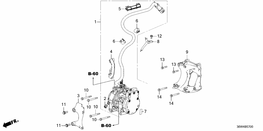 38800-6ZD-A01 Honda COMPRESSOR ASSY