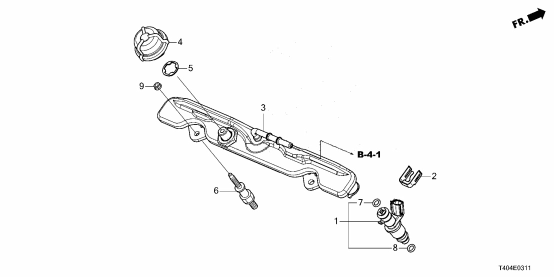 Honda 16450-64S-A01 INJECTOR ASSY-, FUEL