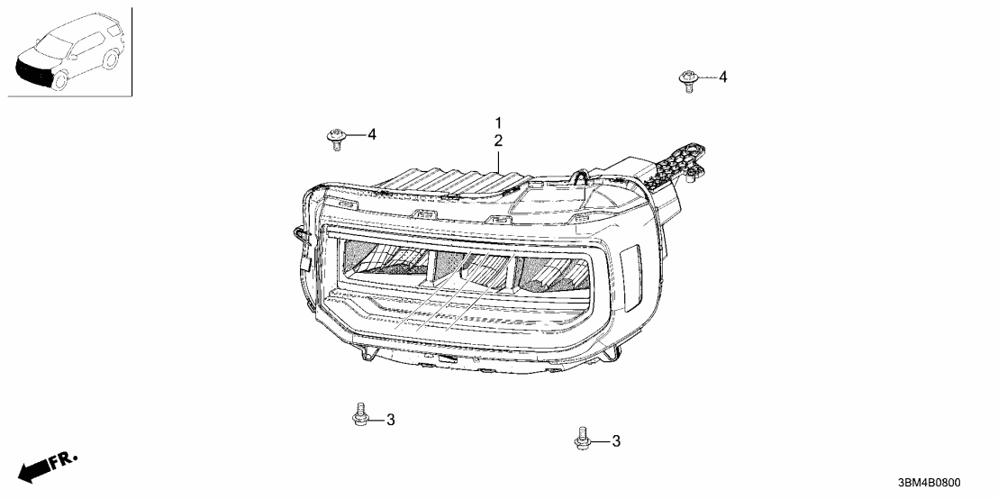 Honda 33150-3BM-A11 W-HEADLIGHT ASSY-, L
