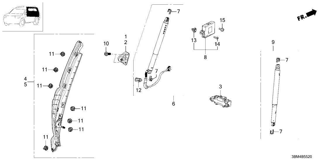 Honda 74981-3BM-A02 SPRING ASSY