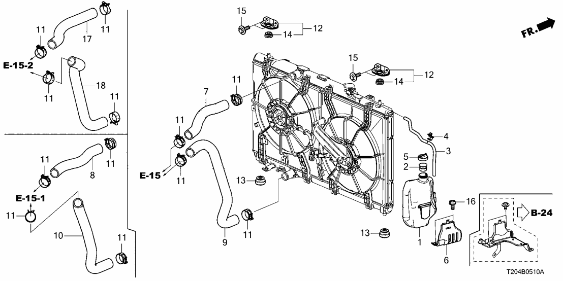 Honda 19108-64A-A01 CLAMP, RES TANK TUBE 19108-64A-A01 Honda CLAMP, RES TANK TUBE