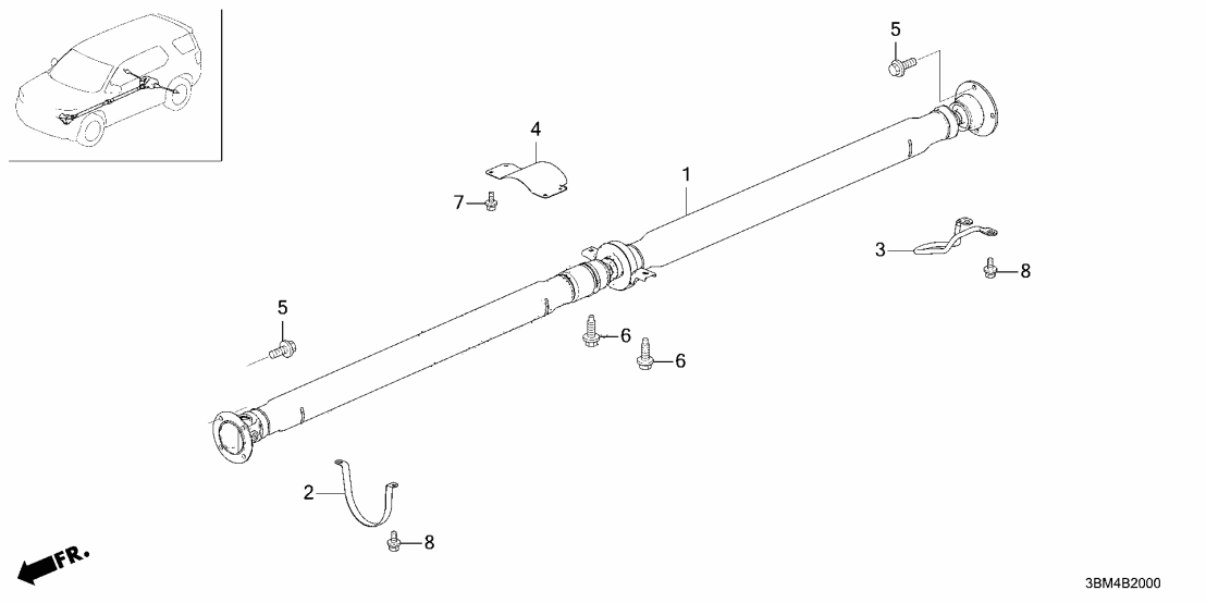 Honda 40100-3BM-A01 SHAFT, PROPELLER