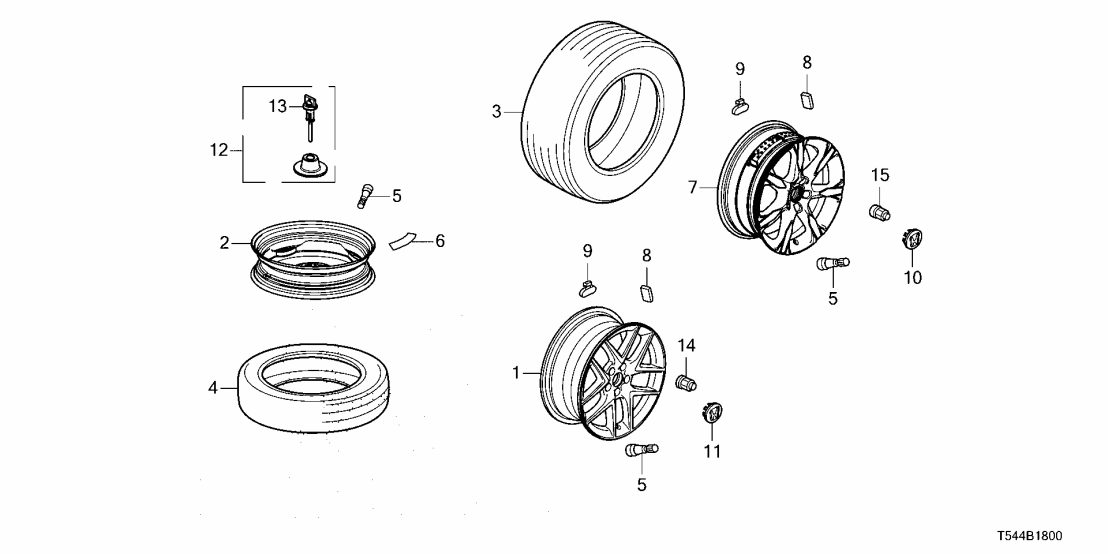Honda 42751-CTL-046 TIRE 235/40R18 Honda 42751-CTL-046 TIRE 235/40R18