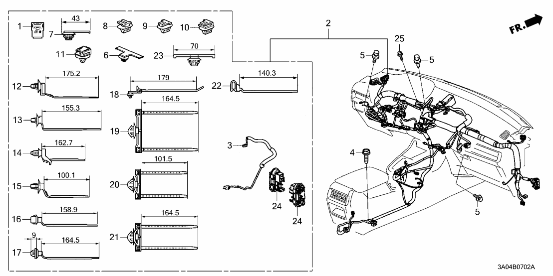 32117-3A0-A10 Honda Instrument Wire Harness