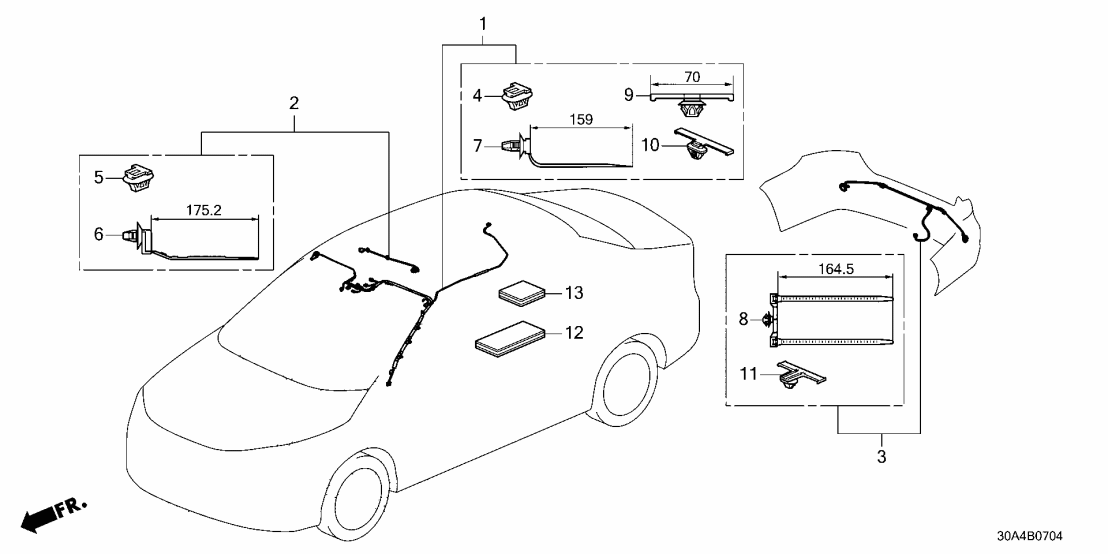 Honda 32156-30A-A00 WIRE INTR & SUNROOF Honda 32156-30A-A00 WIRE INTR & SUNROOF