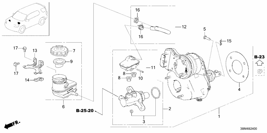 01469-3BM-A01 Honda BOOSTER SET