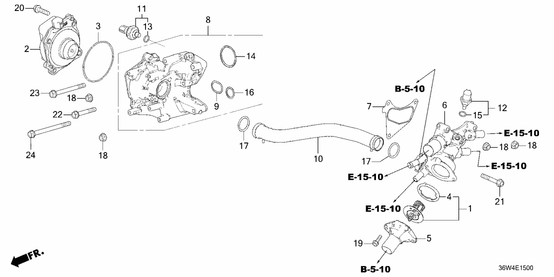 Honda 19200-6MA-J01 WATER PUMP, ELECTRIC