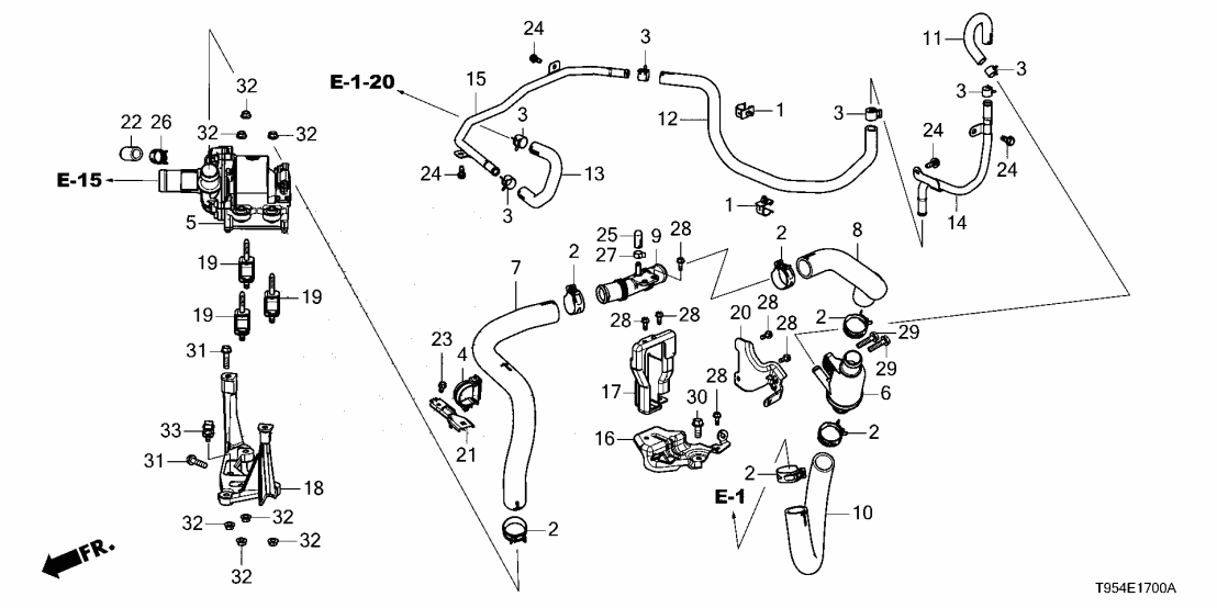 Honda 19520-5AY-H01 CLAMP (D39-5) Honda 19520-5AY-H01 CLAMP (D39-5)