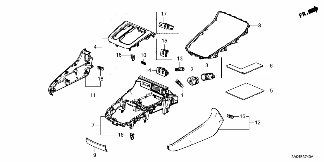 Honda 8A300-3A0-A01 HUB UNIT, USB