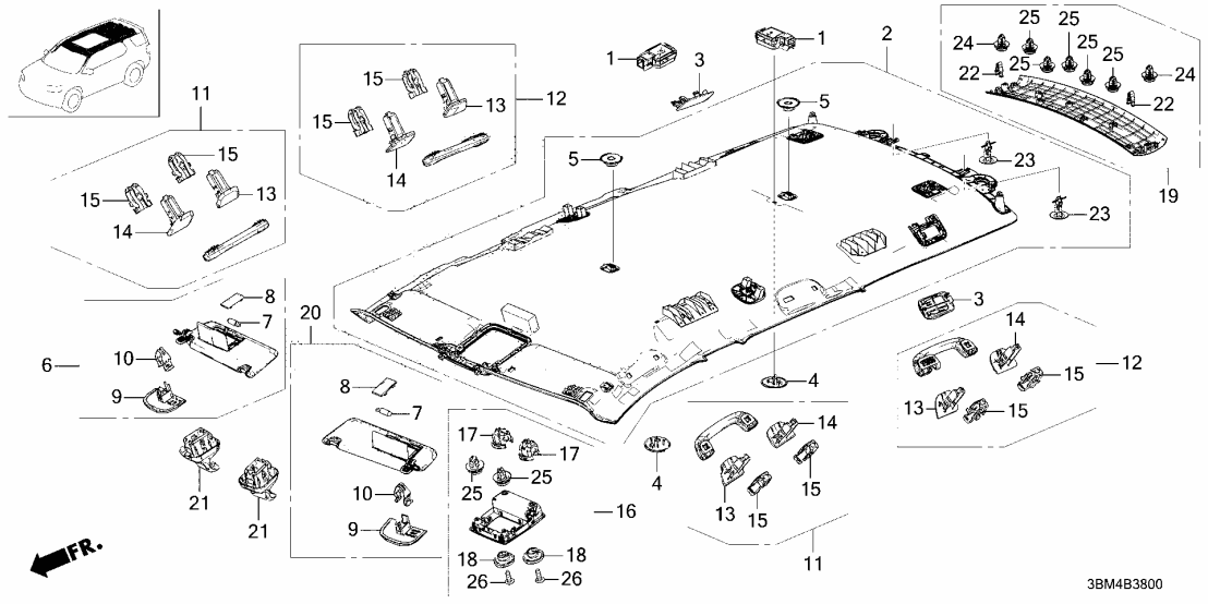 83260-3BM-A01ZB Honda GARNISH *NH882L*