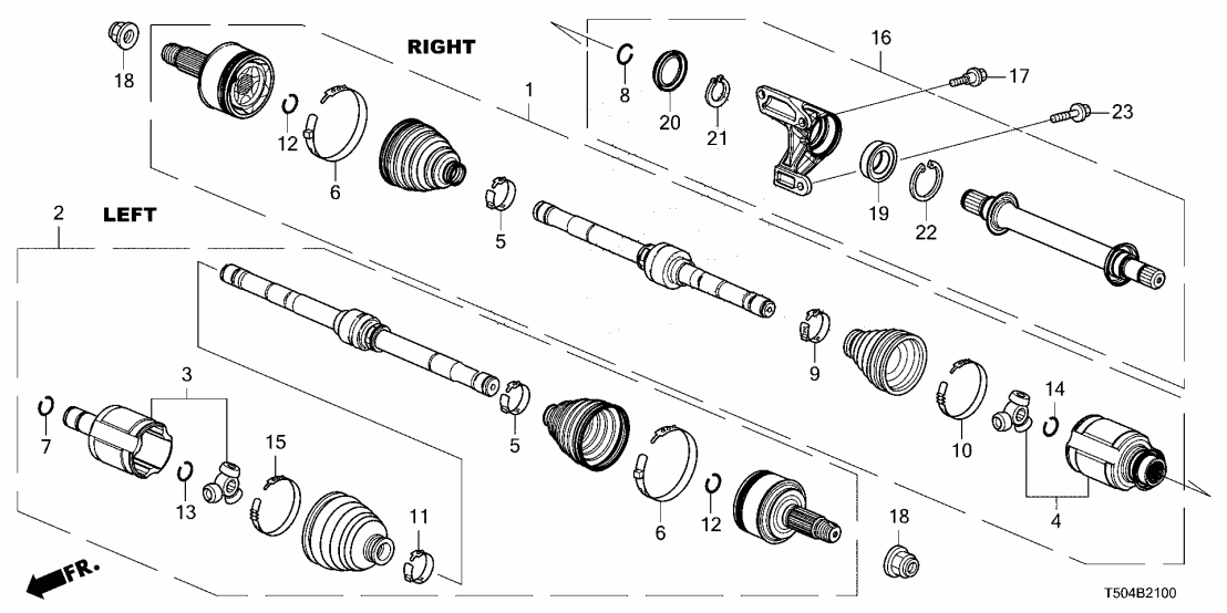 Honda 44310-T50-315 JOINT, INBOARD