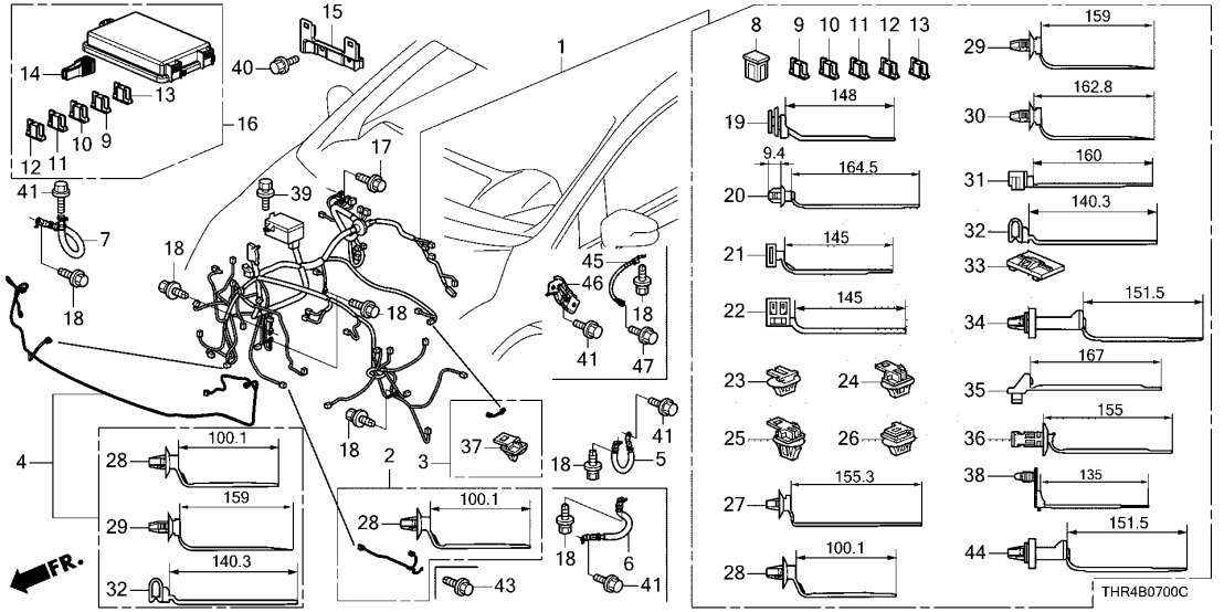 32601-THR-A20 Honda CABLE ASSY