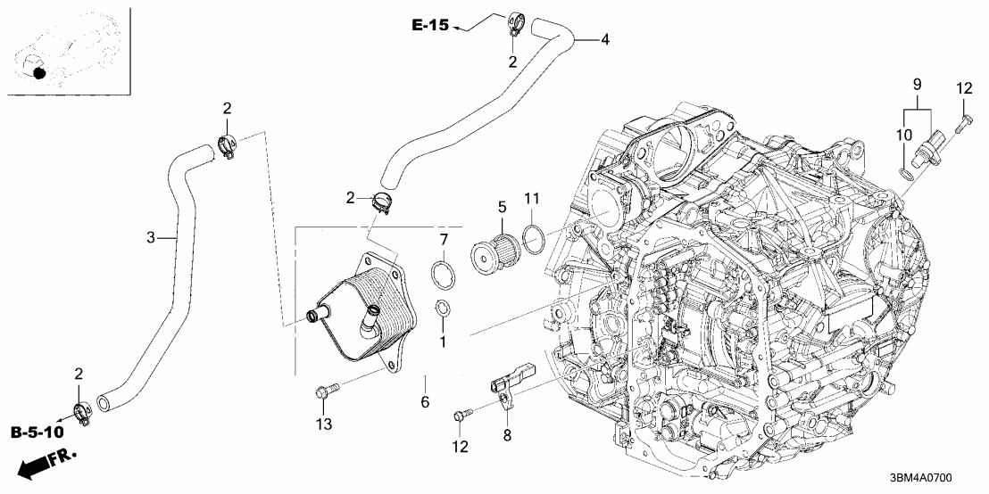 25261-6ZL-003 Honda HOSE (ATF)