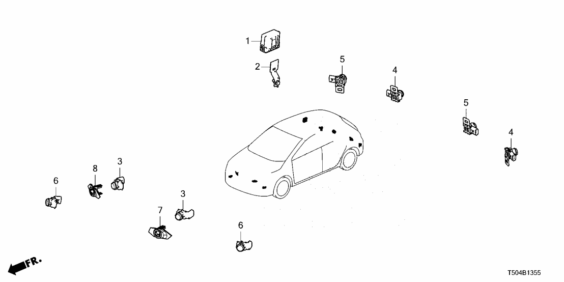 Honda 39670-T43-N02 SENSOR UNIT, PARKING
