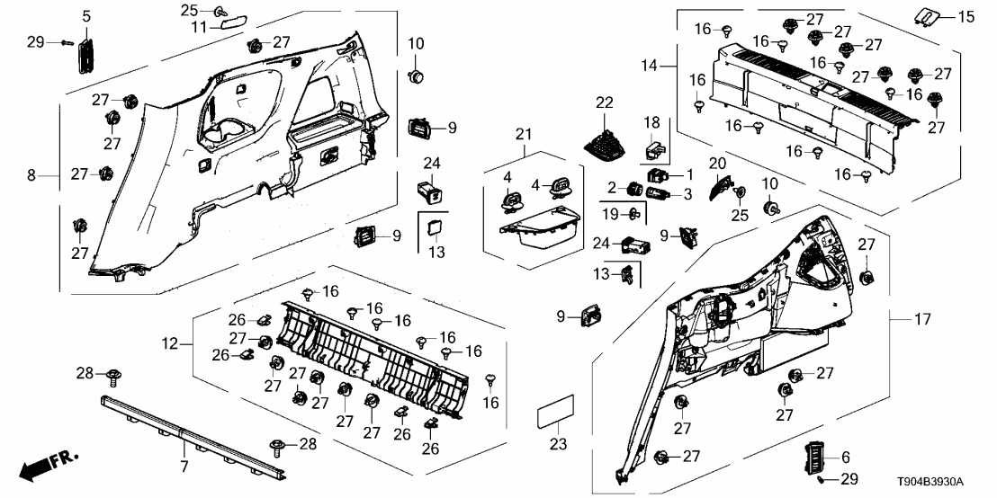 84664-T90-A01ZA Honda CAP *NH900L*