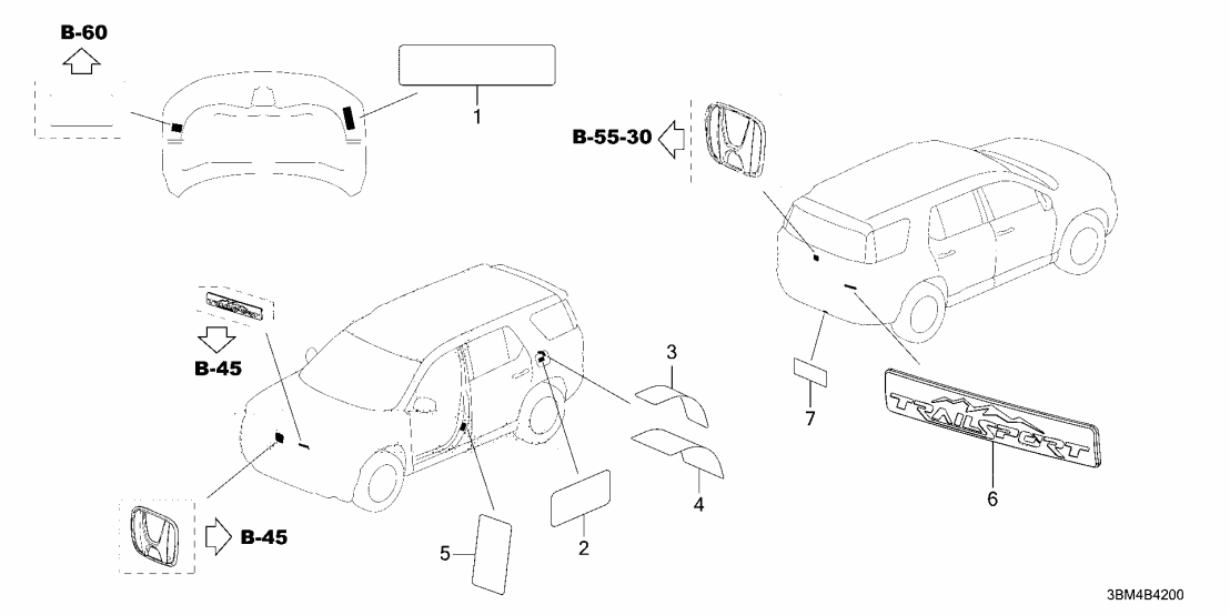 Honda 42762-3BM-A10 PLACARD
