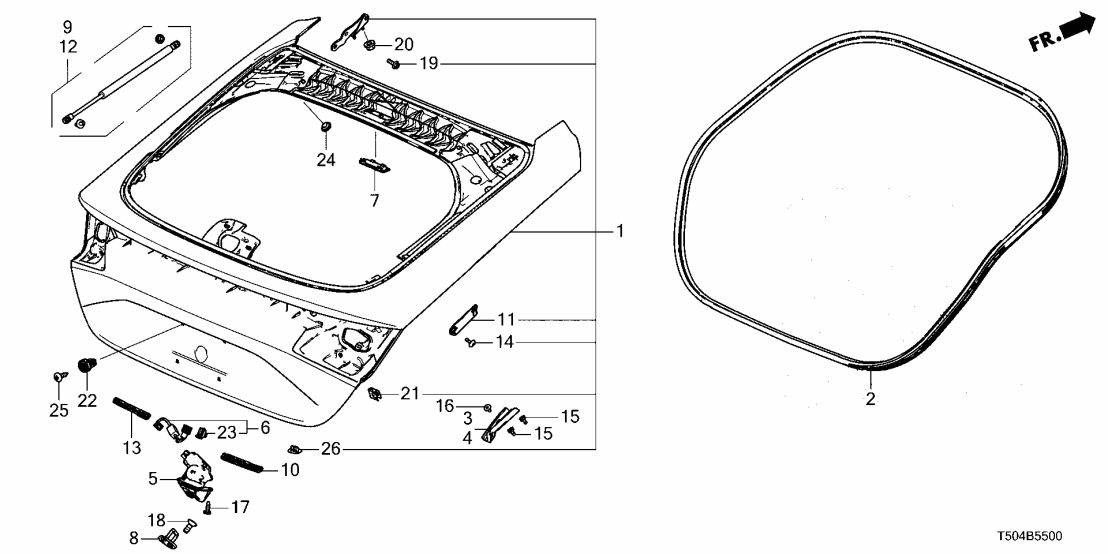 Honda 68100-T50-A50ZZ TAILGATE