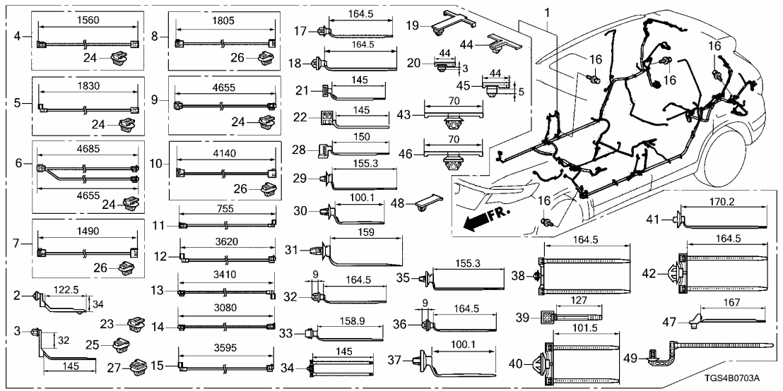 Honda 39165-TGS-M83 FEEDER ASSY-, MOST Honda 39165-TGS-M83 FEEDER ASSY-, MOST