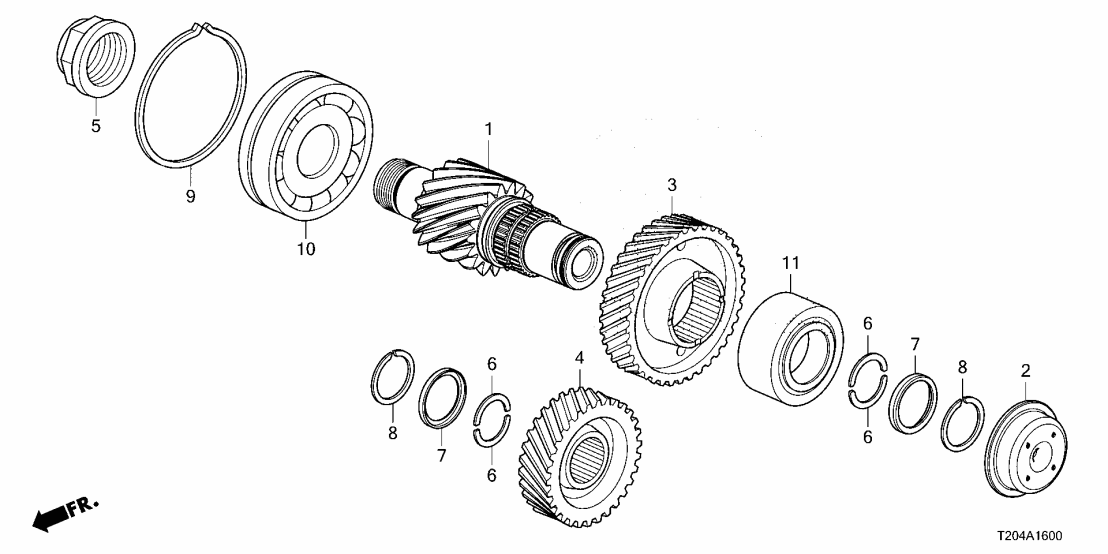 Honda 23241-65D-A00 GEAR 23241-65D-A00 Honda GEAR