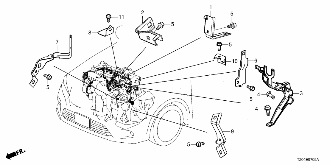 Honda 32417-3K0-H00 BRKT, FR- (AP2T-MT)