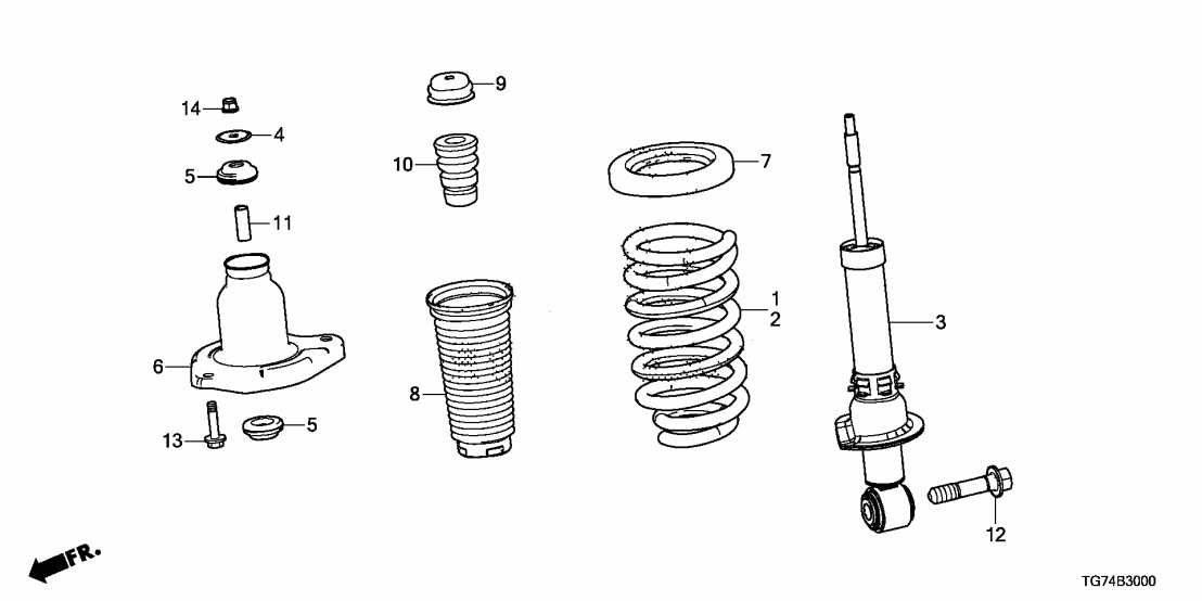 Honda 52441-TG7-R01 SPRING, RR 52441-TG7-R01 Honda SPRING, RR