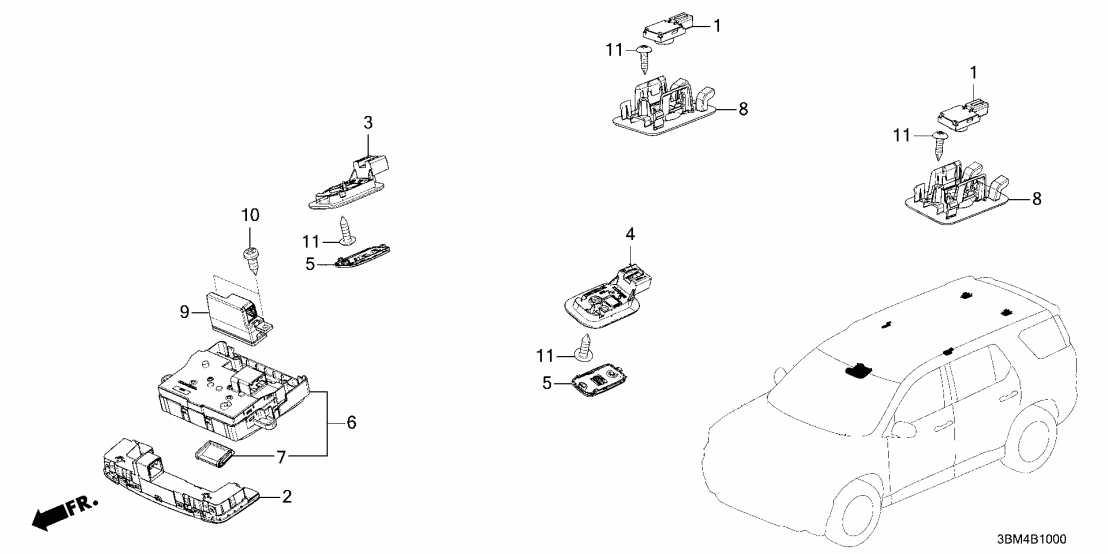 Honda 34400-3BM-A01 LIGHT ASSY-, FR- MAP