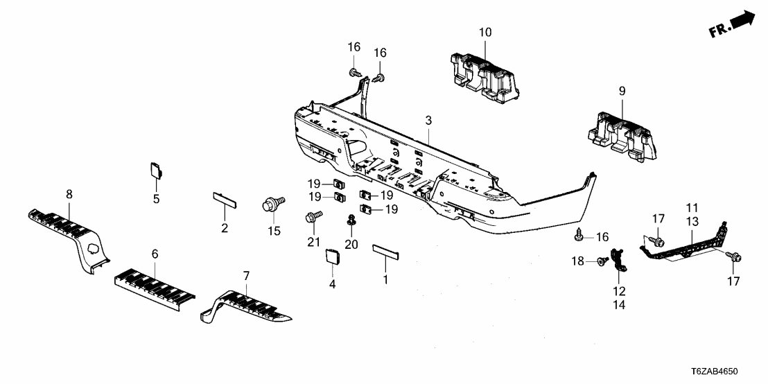 Honda 71507-T6Z-A00ZP SKIRT, L- *G545M* 71507-T6Z-A00ZP Honda SKIRT, L- *G545M*