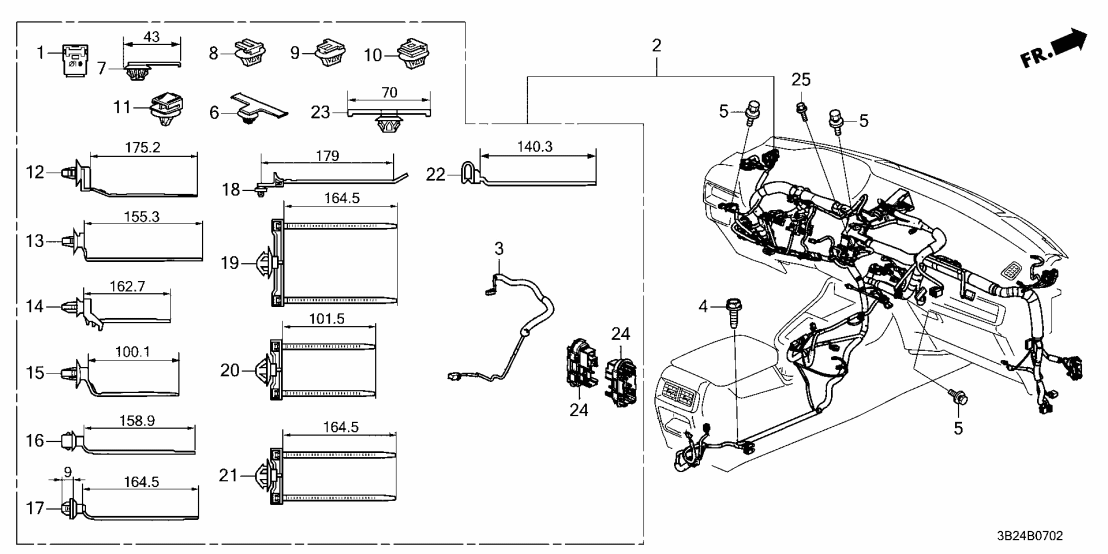Honda 32113-3A0-003 HOLDER (10MM)