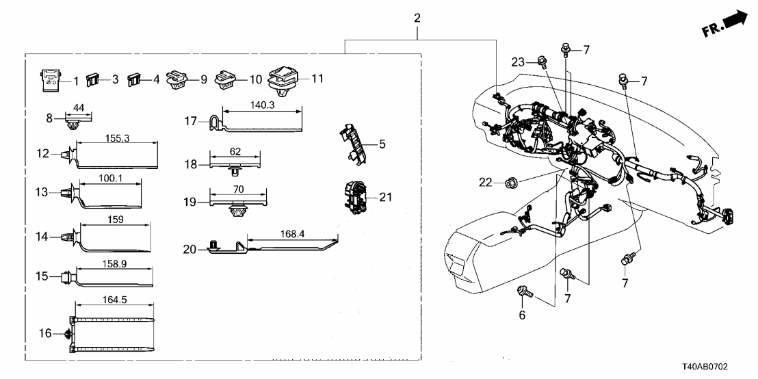 32117-T64-A20 Honda HARN, INSTRUMENT
