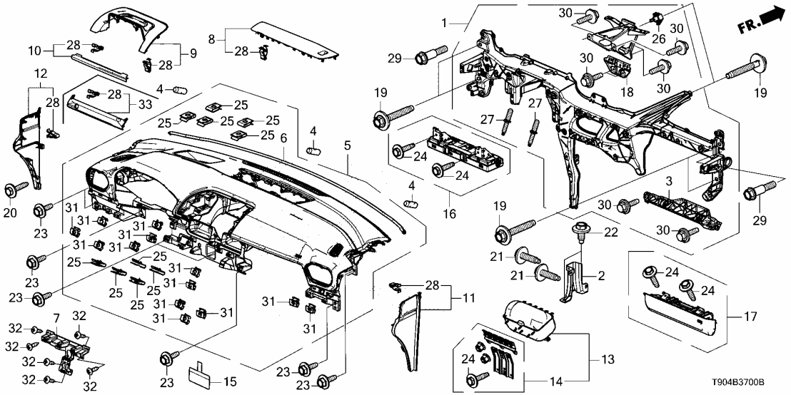 Honda 61300-T90-A15 BEAM COMP 61300-T90-A15 Honda BEAM COMP