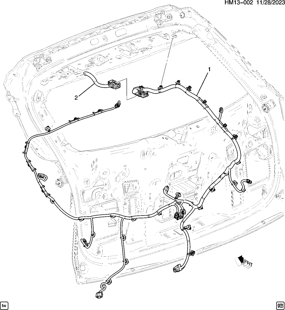 86573498 Honda HARNESS, L/GATE WRG