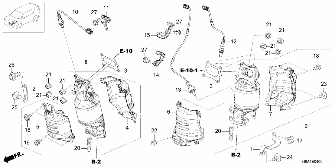 Honda 18180-6ZJ-A00 CONVERTER ASSY-, FR