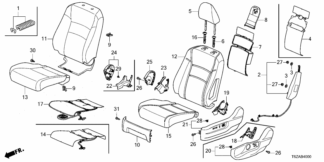 81525-T6Z-L51ZC Honda CVR, L- *NH836L*