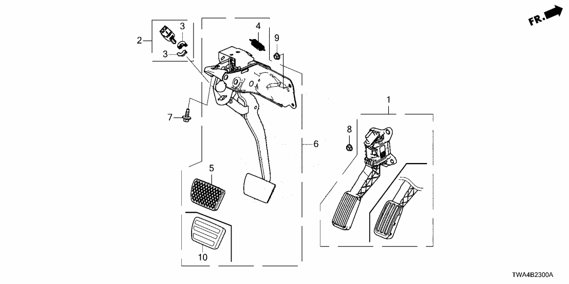 Honda 46600-TWA-L81 PEDAL ASSY-, BRAKE