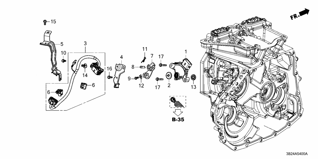 28950-69K-A00 - Genuine Honda HARNESS, TRANS