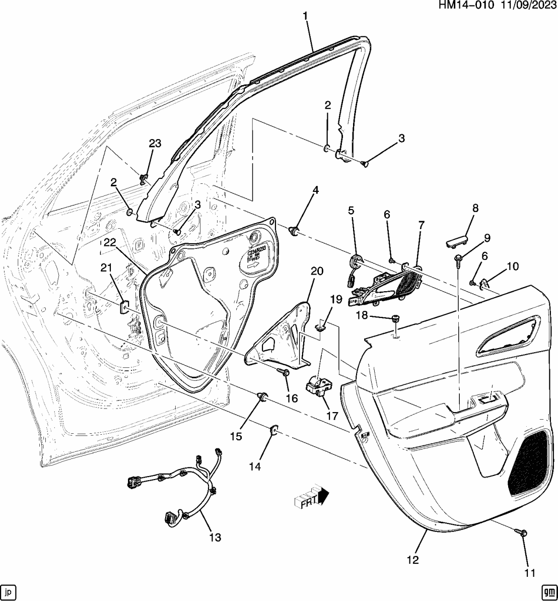 Honda 85072707 TRIM, R- RR- *103H*