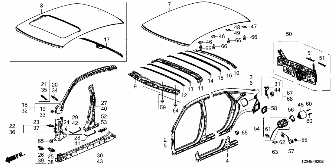 06372-T20-305ZZ - Genuine Honda KIT L,RR GUTTER C