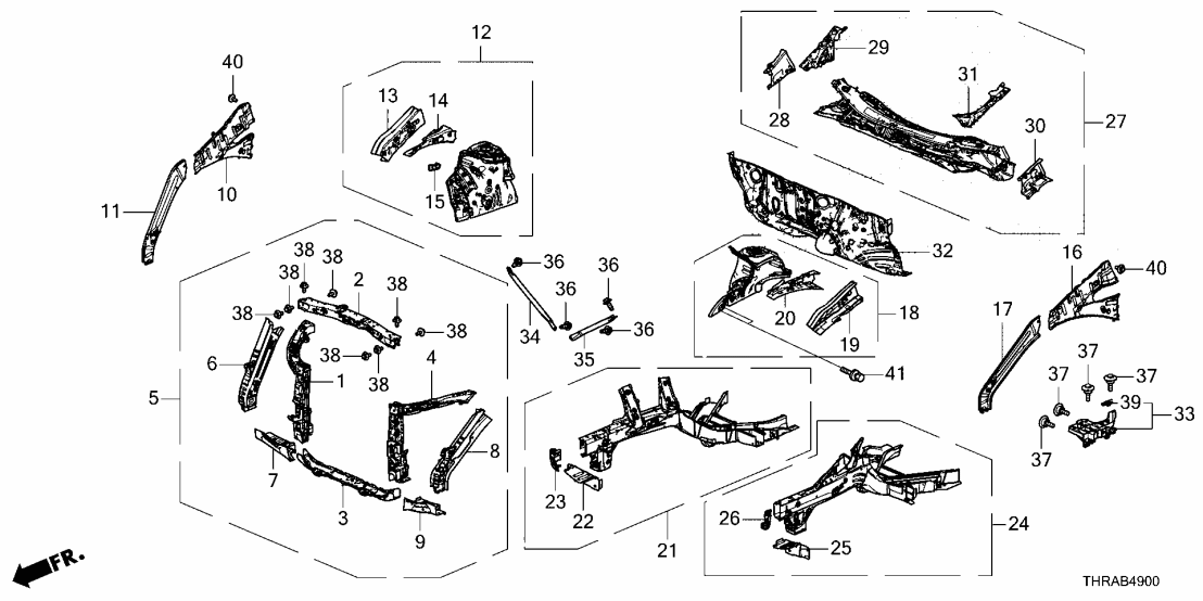 Honda 74190-THR-A00 BASE 74190-THR-A00 Honda BASE