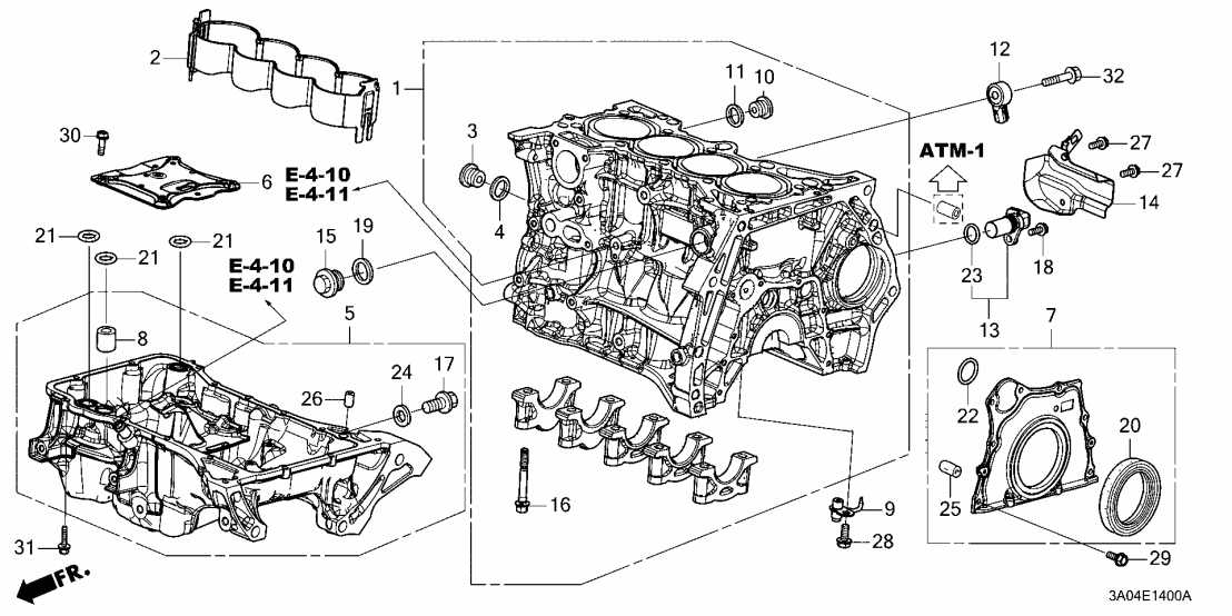 Honda 11221-64A-A00 PLATE A, BAFFLE
