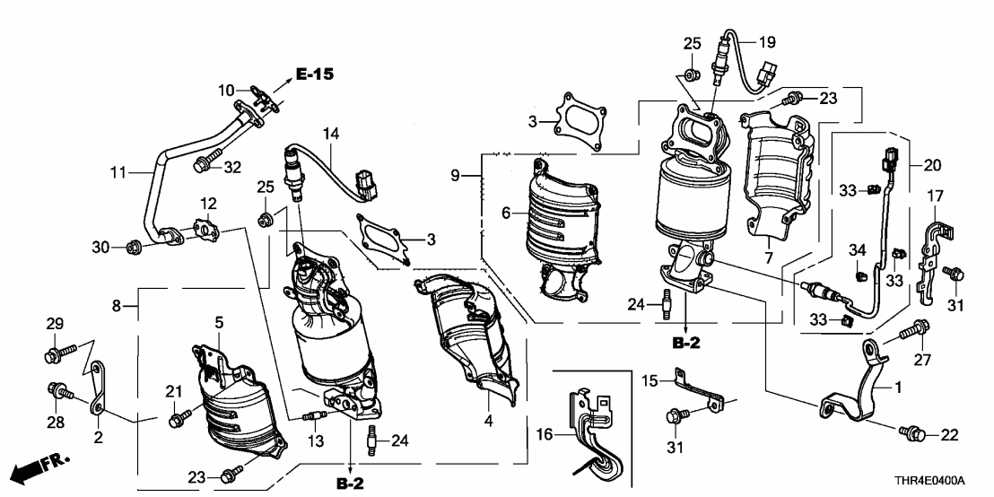 Honda 18280-5MR-A20 CONVERTER ASSY-, RR