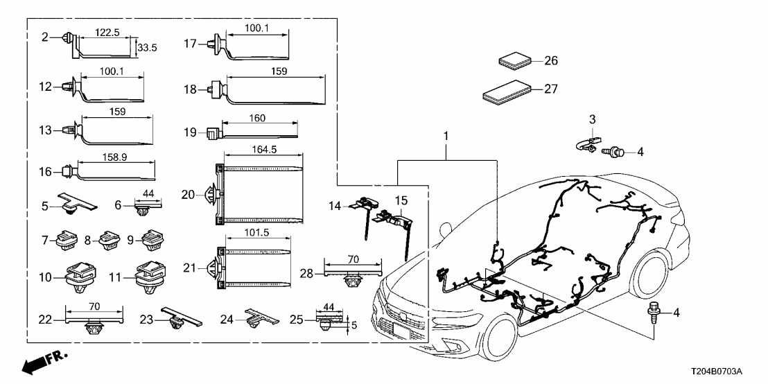 Honda 32107-T56-A00 WIRE HARN FLOOR