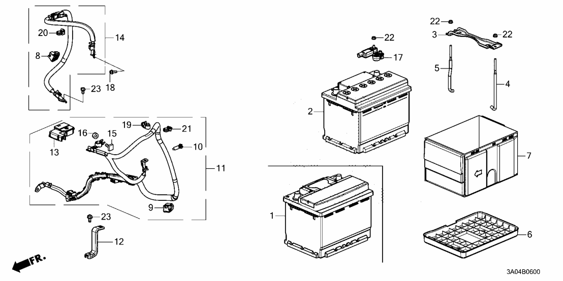 Honda 32600-3A0-AB0 CABLE ASSY