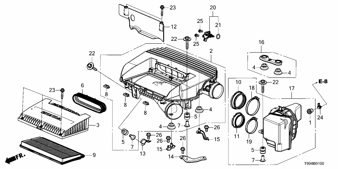 17314-6FB-A00 Honda CLAMP (103-5)