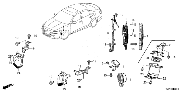 2022 Honda Accord Hybrid ELECTRONIC CONTROL U Diagram for 37820-6C2-A64