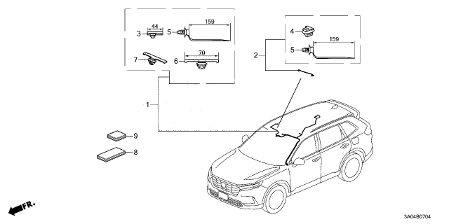 2023 Honda CR-V HARN, INTERIOR Diagram for 32155-3A0-A20