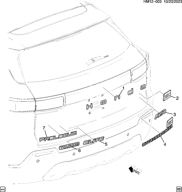 2024 Honda Prologue PLATE *150Z* Diagram for 85014092