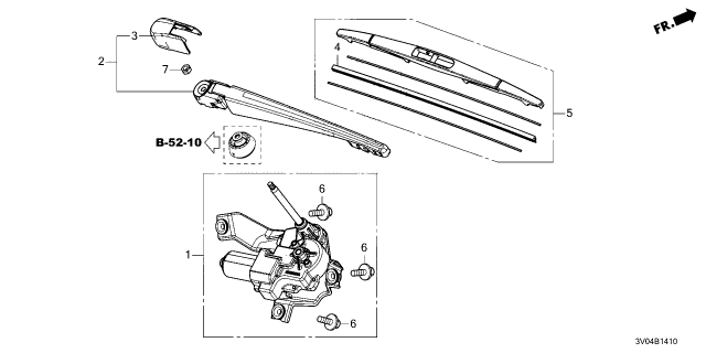 2023 Honda HR-V MOTOR, RR- WSW Diagram for 76700-3W0-A01